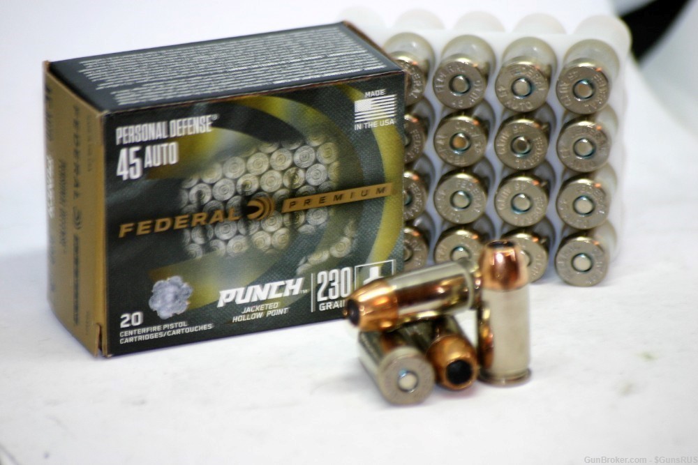 Federal Premium PUNCH .45 ACP 230 GR JHP NICKEL JHP PROTECTION 20 Rounds-img-3