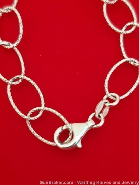 925 Sterling Silver Rhodium Plated Oval Links Necklace/Bracelet.S52*REDUCED-img-2
