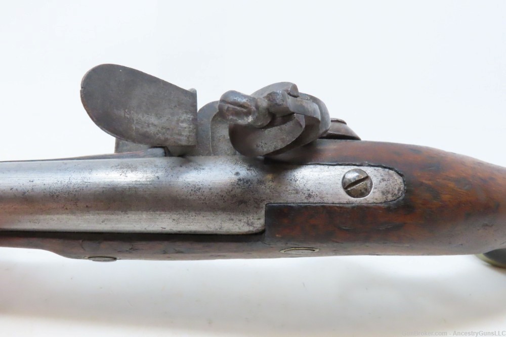 DUTCH/BELGIAN Antique SEA SERVICE .69 Cal. FLINTLOCK Military NAVAL Pistol -img-11