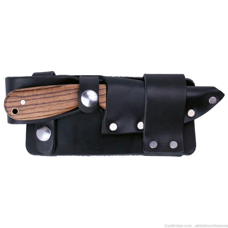 Whiteknuckler Brand 1911 Zebrawood Grip Set w/ Matching Classic M3 Knife-img-2