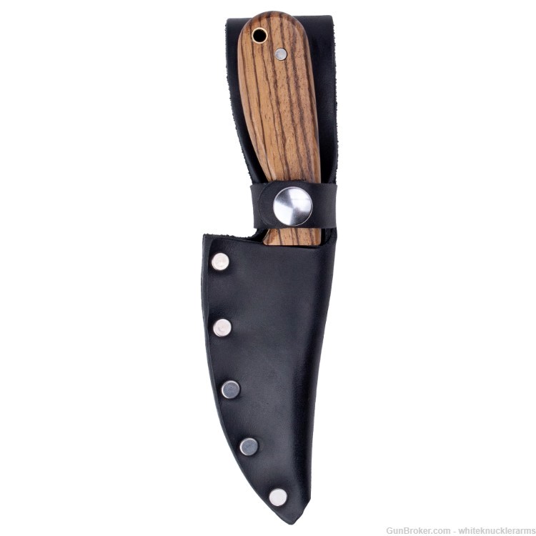 Whiteknuckler Brand 1911 Zebrawood Grip Set w/ Matching Classic M3 Knife-img-3