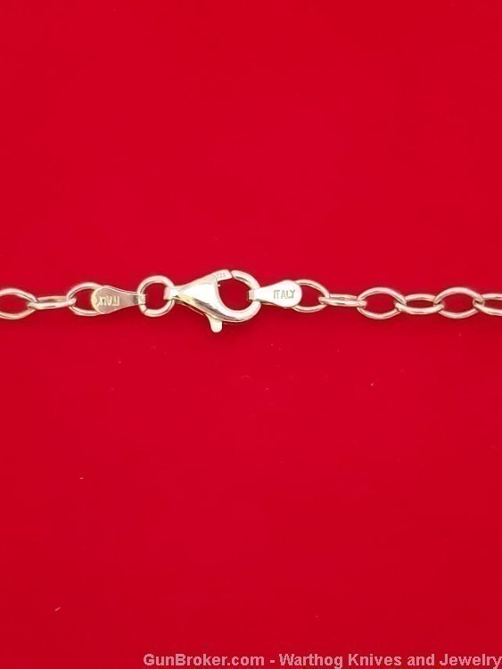 925 Sterling Silver Necklace with Gucci Links. 26" L. UNISEX. SS53*REDUCED*-img-3