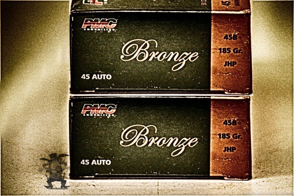 45 ACP JHP PMC Bronze 45ACP JHP 185 Gr 2 BOXES Personal Defense 100 Rounds-img-0
