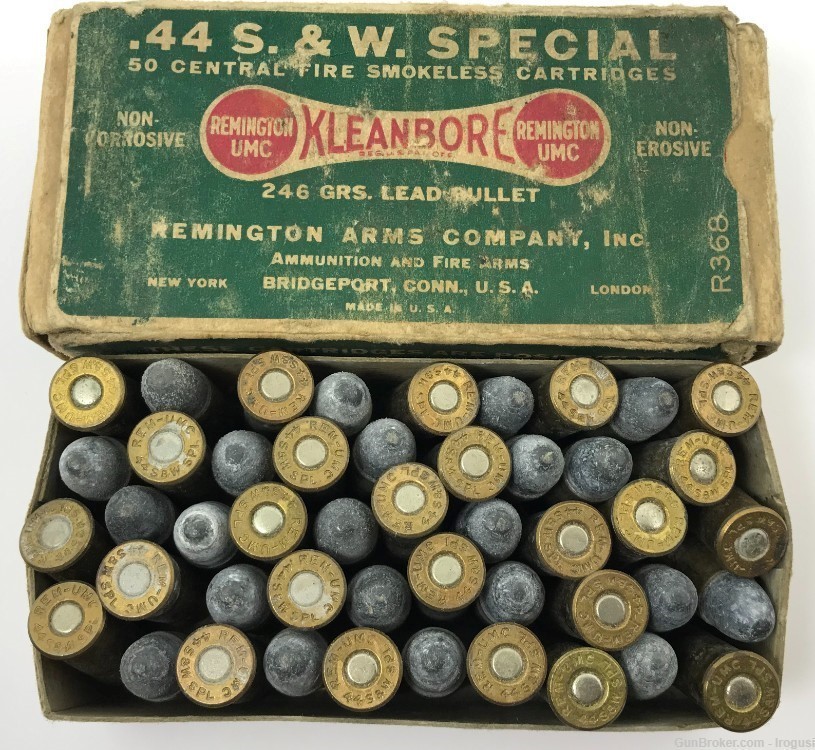 Remington Dog Bone 44 S&W Special 246 Gr Lead Vintage Box 47 Rounds 1197-OO-img-0