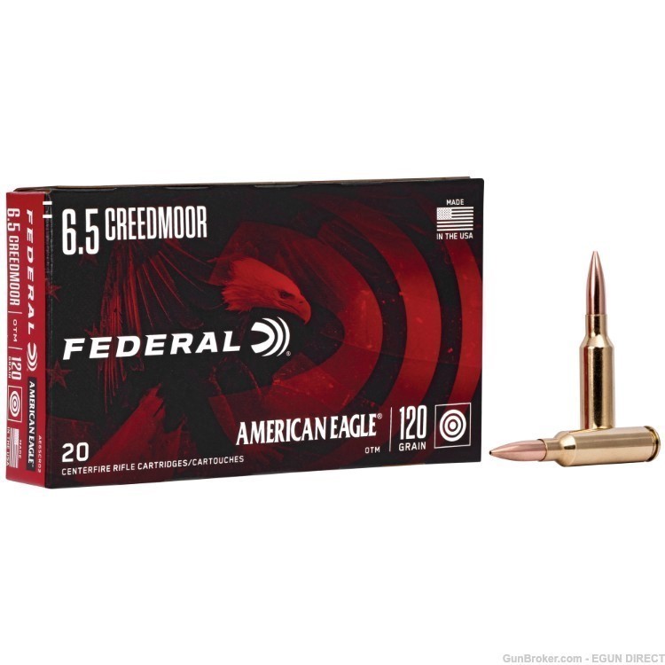 Federal American Eagle 6.5 Creedmoor 120gr Open Tip Match - 20rd-img-0