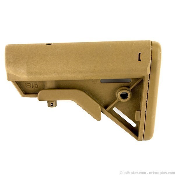 USA Made B5 Systems BRAVO 6 Position Coyote Carbine Stock FOR AR15 M4 -img-0