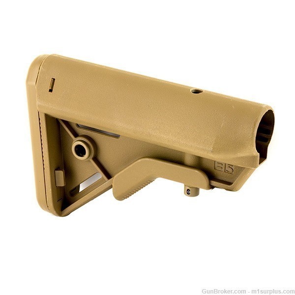USA Made B5 Systems BRAVO 6 Position Coyote Carbine Stock FOR AR15 M4 -img-1