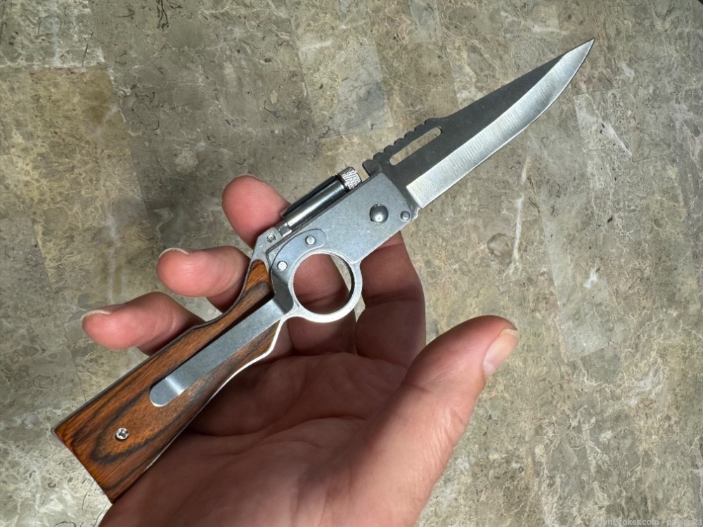 Oktimeco EDC knife AK47 USSR With Light AutoSpring Assisted Fast Open Light-img-4
