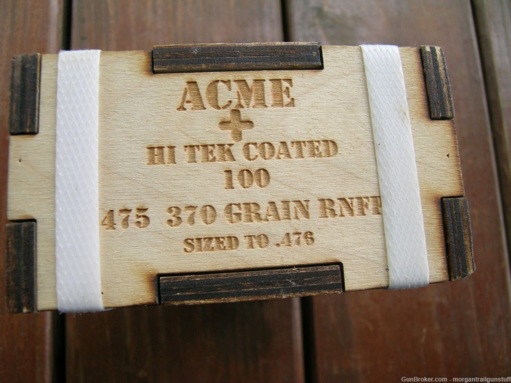 ACME 475c (.476) 370gr RNFP BULLET RED COATED 100/bx-img-2