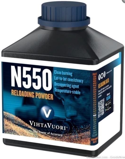 VihtaVuori N550 Smokeless Powder 1 lbs N550 VihtaVuori Viht N 550 VV N 550-img-0