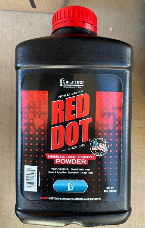 Alliant Red Dot Smokeless Shotshell Powder - 8 lbs FRESH STOCK New Design-img-0