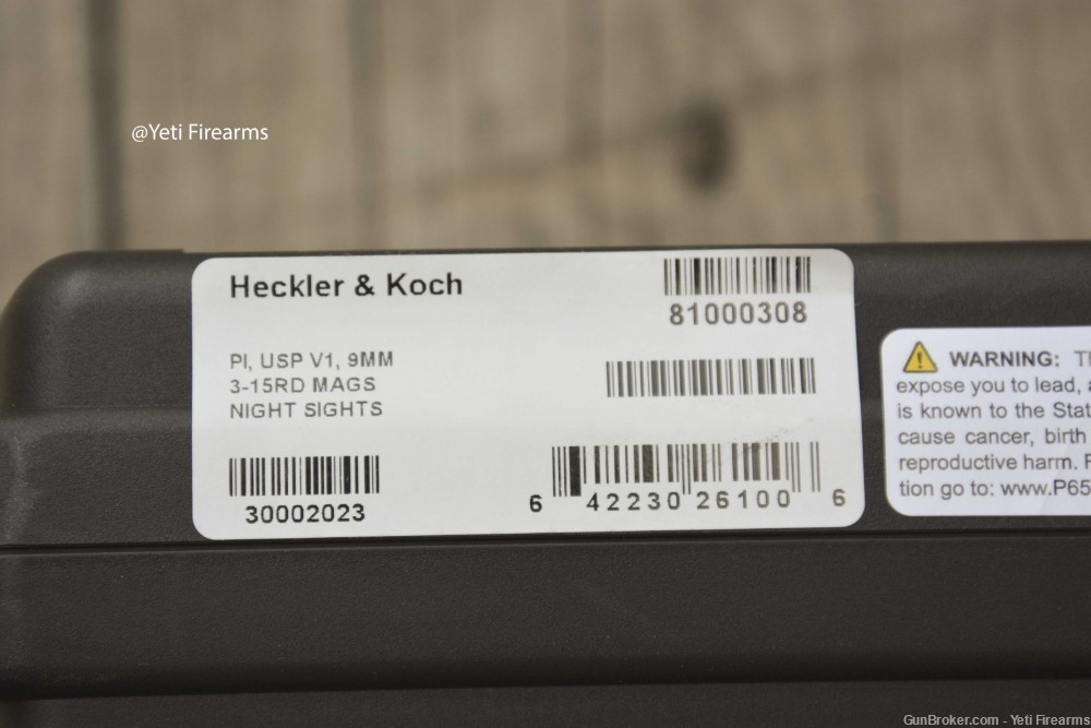 Heckler & Koch USP V1 9mm W/ NS & 3 Mags H&K 81000308 HK -img-9
