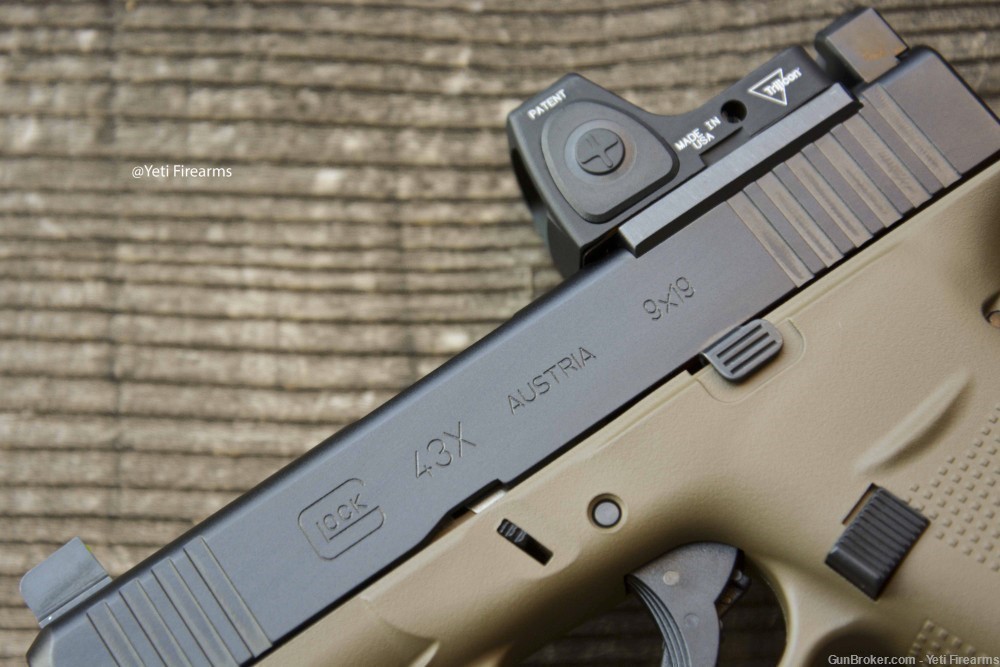 Glock 43X MOS 9mm W/ Glock FDE Cerakote CHPWS Adapter RMRcc 3.25 -img-6
