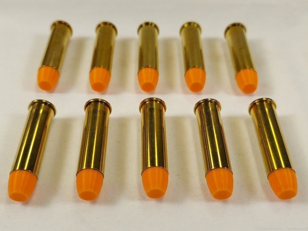 357 Magnum Brass Snap caps / Dummy Training Rounds - Set of 10 - Orange-img-4