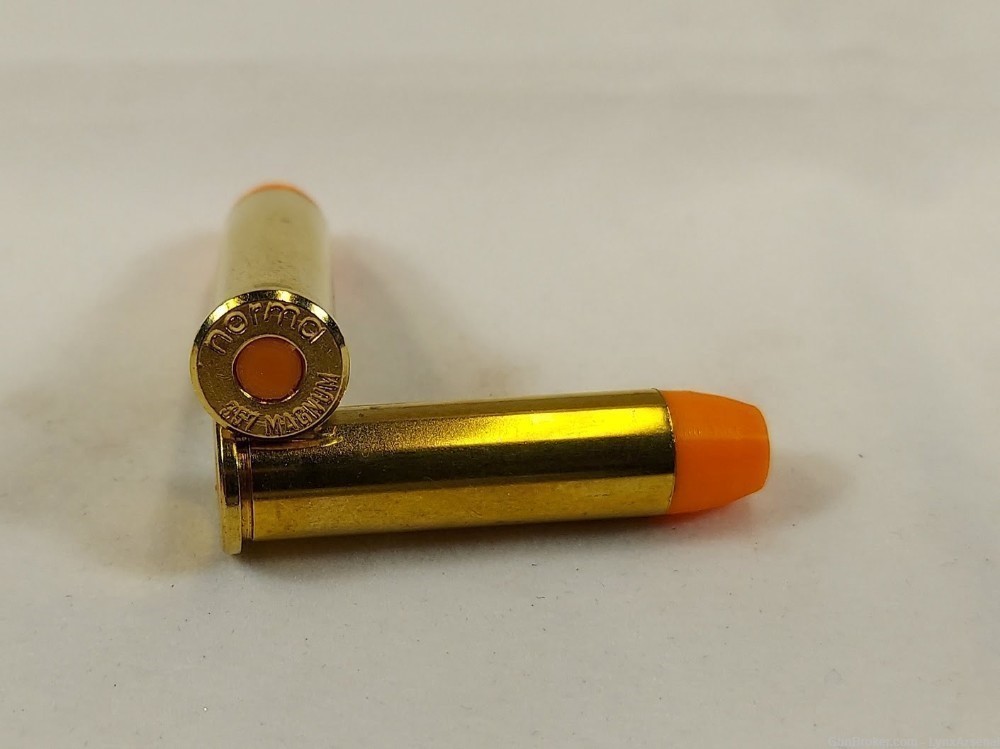 357 Magnum Brass Snap caps / Dummy Training Rounds - Set of 10 - Orange-img-1