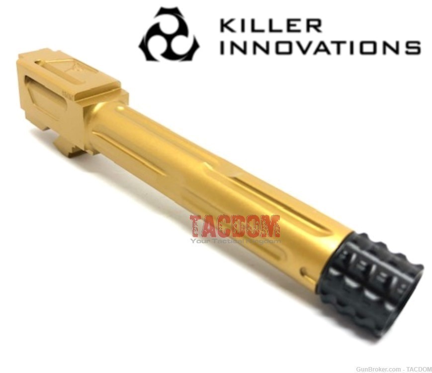 Killer Innovations GLOCK 17 GOLD TIN Threaded Barrel 9mm 1/2x28 Thread P80-img-2