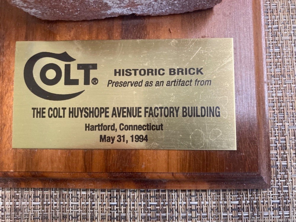 COLT Firearms Factory Historic Brick Artifact with Original Box-img-1