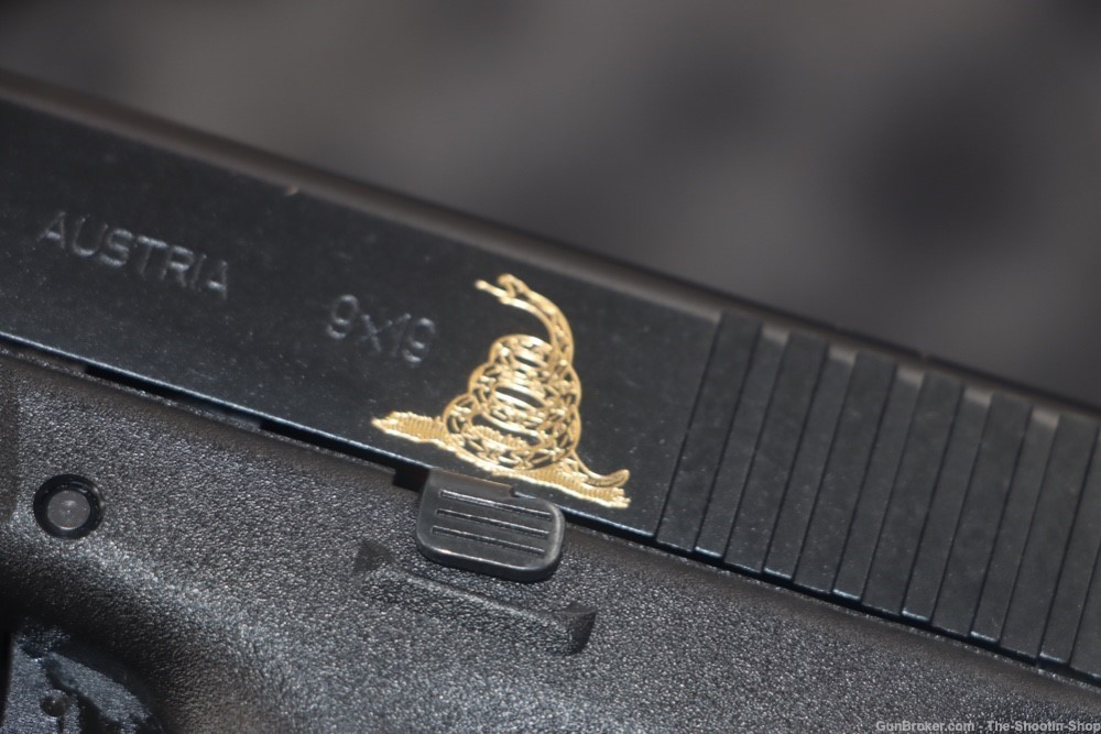 Glock Model G17 GEN5 Pistol 9MM 17 GEN 5 GADSDEN Engraved 24KT Gold 17RD SA-img-15