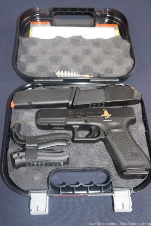 Glock Model G17 GEN5 Pistol 9MM 17 GEN 5 GADSDEN Engraved 24KT Gold 17RD SA-img-12