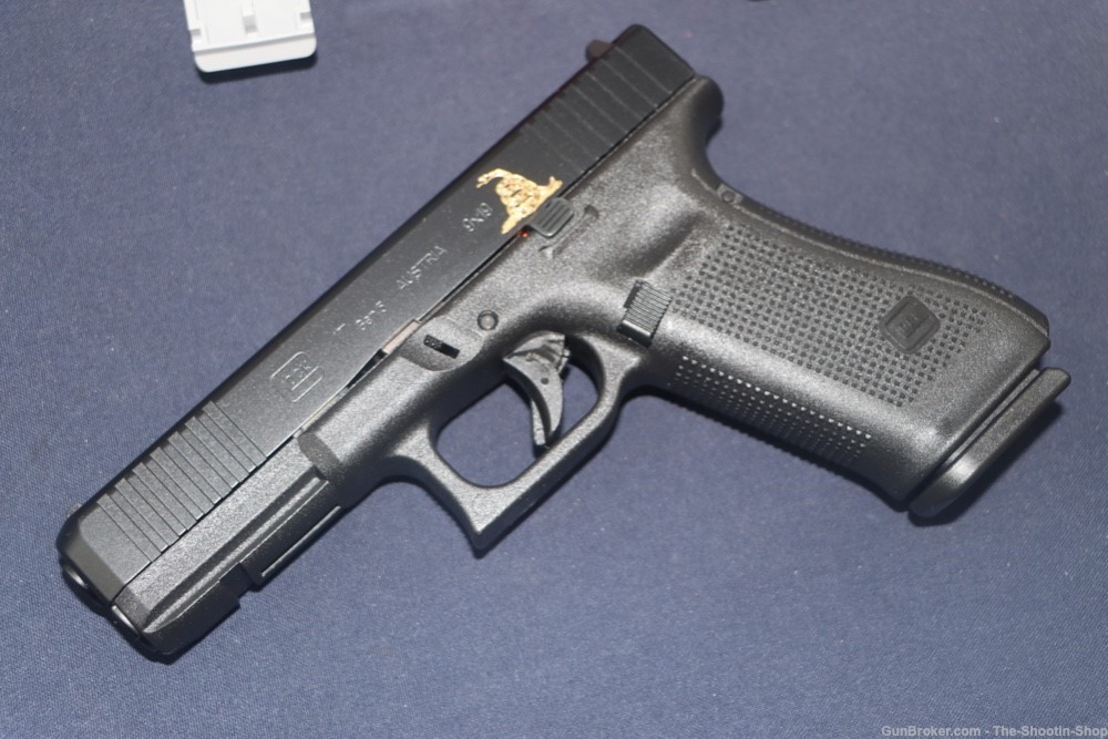 Glock Model G17 GEN5 Pistol 9MM 17 GEN 5 GADSDEN Engraved 24KT Gold 17RD SA-img-13