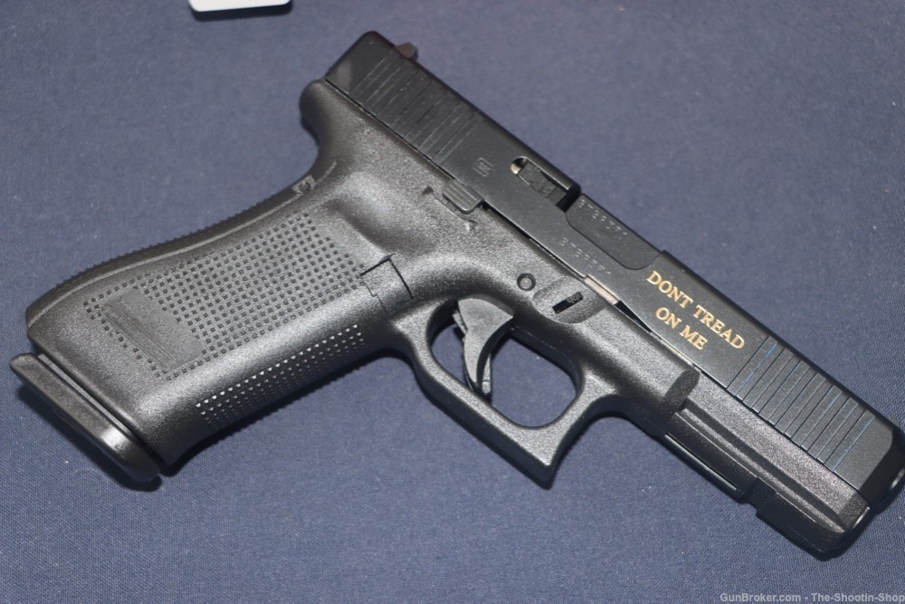Glock Model G17 GEN5 Pistol 9MM 17 GEN 5 GADSDEN Engraved 24KT Gold 17RD SA-img-14