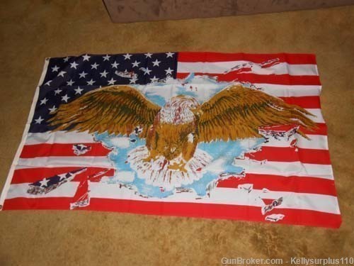 Wings Over America Flag - 3x5 - Eagle/ USA -img-0