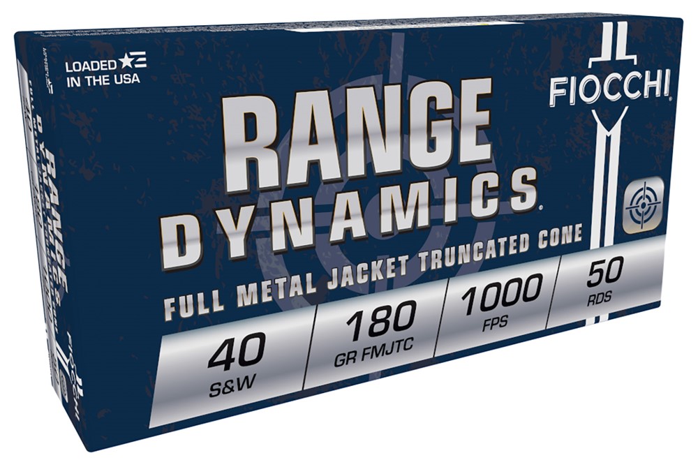 Fiocchi Range Dynamics 40 S&W 180 gr Full Metal Jacket Truncated Cone 50 Pe-img-0