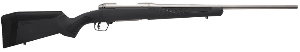 Savage 7mm-08 Rem 4+1, 22 Barrel, Stainless Metal, Gray AccuStock LH Stock-img-0
