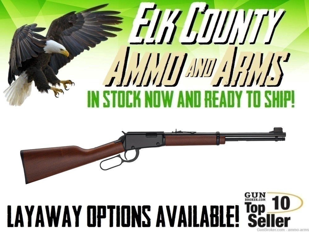 Henry Lever Action .22 Youth 16.125" .22 S/L/LR Walnut H001Y-img-0
