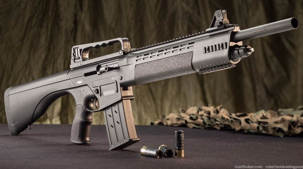 Tristar KRX 12 Gauge AR15 type Tactical Shotgun 25125 Rail + Ghost Rings-img-1