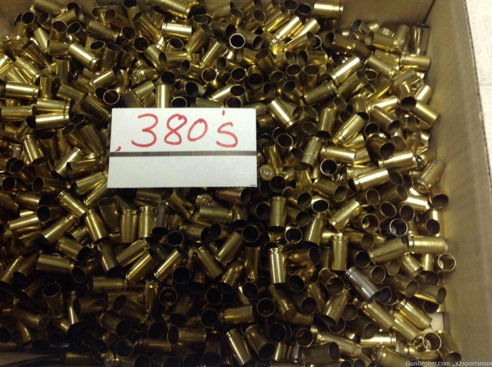 380 Auto .380acp 380 acp Brass Reloading Brass Casing from An INDOOR RANGE-img-1