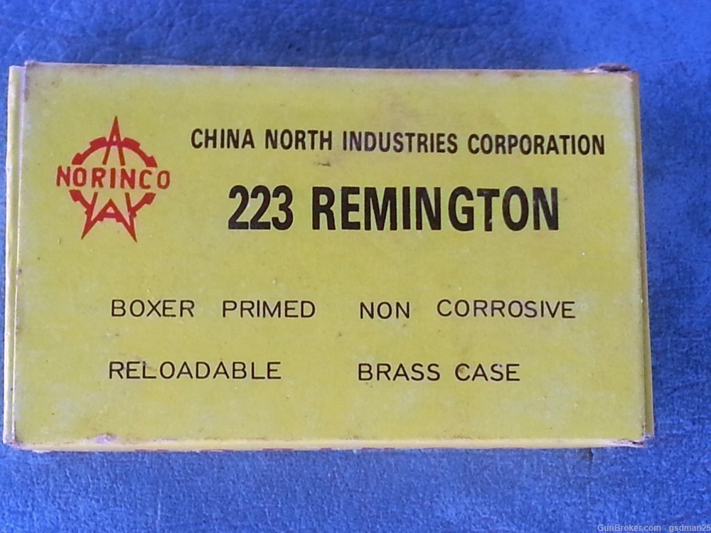 Norinco 223 Rem  ammo Brass case 4 Boxes 80 Rounds Total-img-0