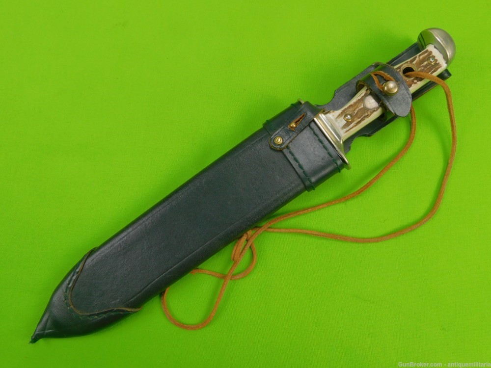 Vintage German Germany Puma Waidblatt Large Hunting Knife Dagger Scabbard-img-20