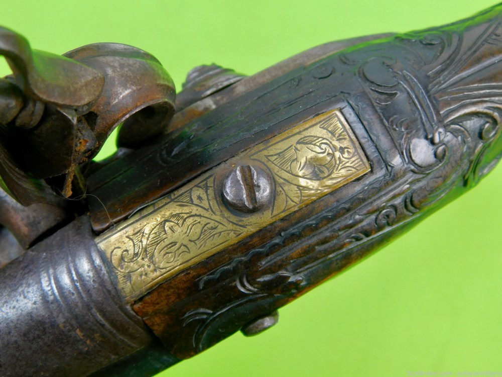 Fancy 18th-19th C. Middle Eastern Islamic Arabic  Flintlock Pistol Handgun-img-7
