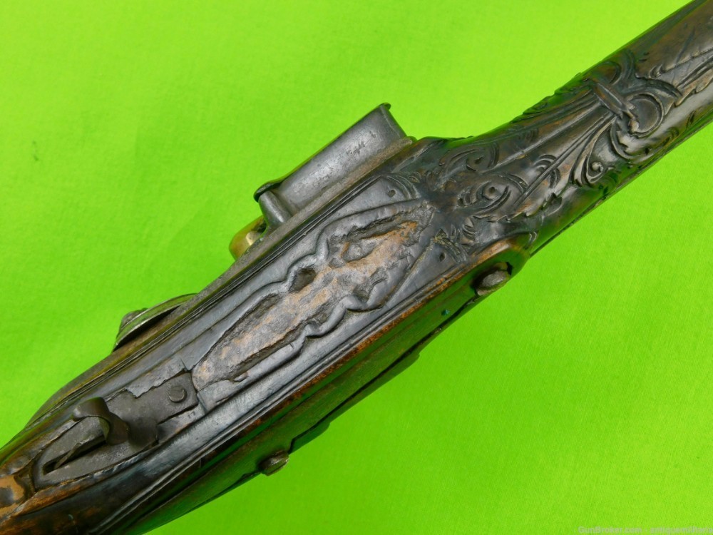 Fancy 18th-19th C. Middle Eastern Islamic Arabic  Flintlock Pistol Handgun-img-6