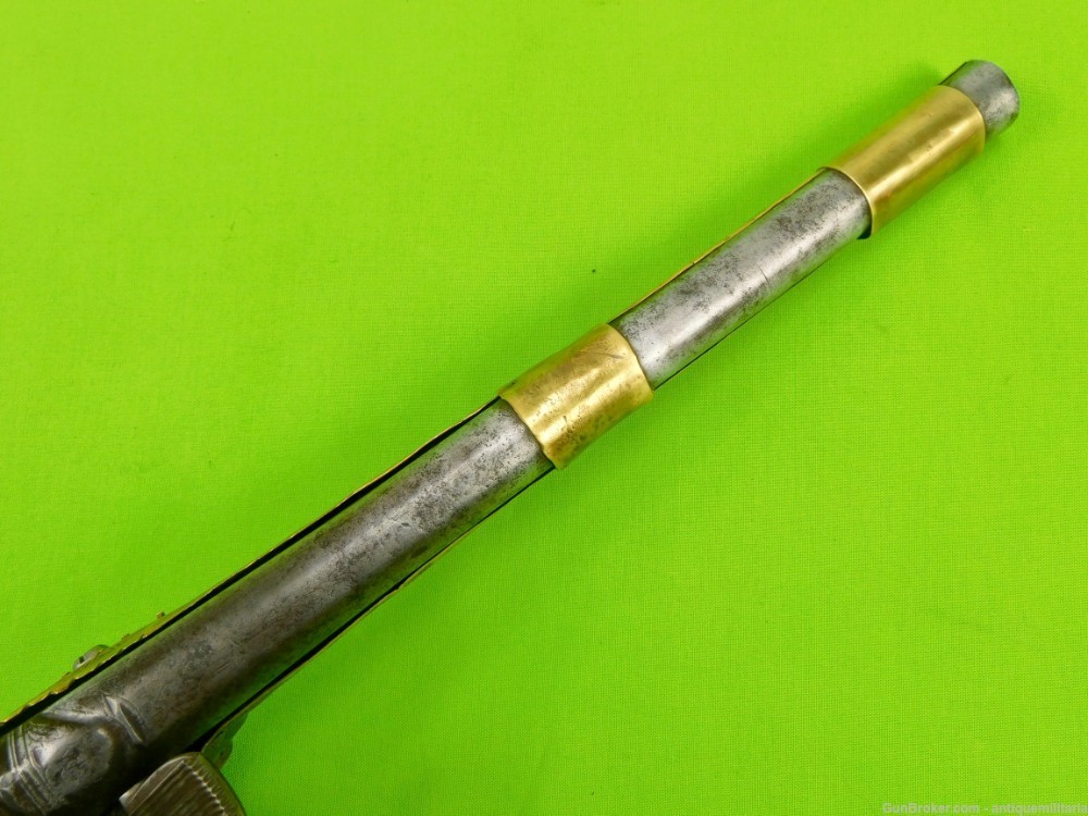 Antique Middle East Turkish Flintlock Pistol Handgun-img-14