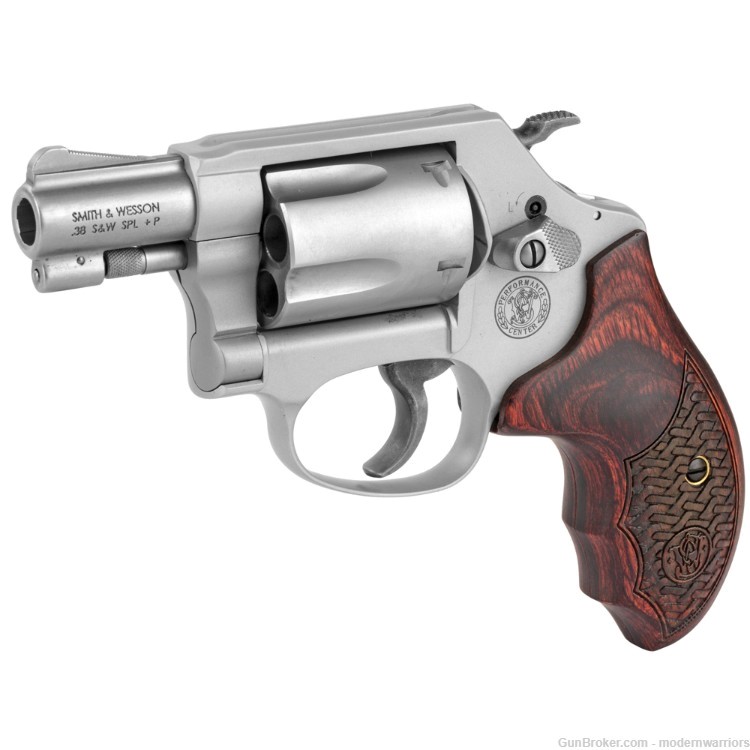 Smith & Wesson 637-2 - 1.88" Barrel (.38 Spl) - 5-Shot - Stainless/Wood-img-2