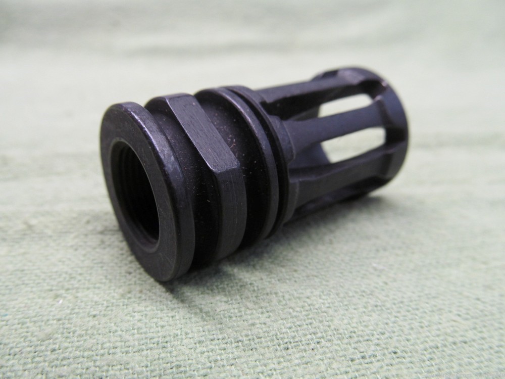 Unbranded Steel Flash Hider with 1/2"-28 Threads-img-0