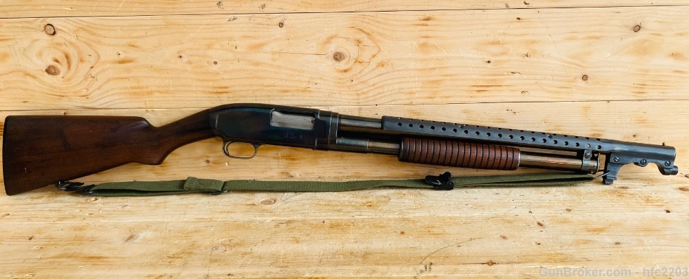 1941 Winchester Model 12 M12 Shotgun w/ Bayonet lug & Heat shield ...