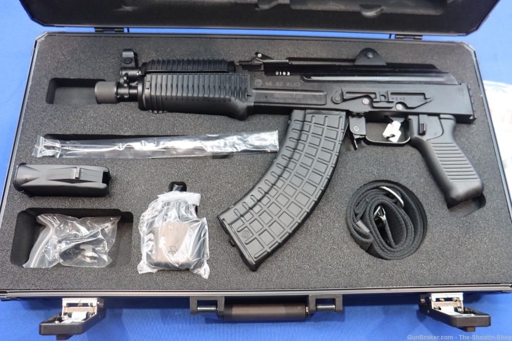 ARSENAL Model SAM7K AK47 PISTOL 7.62X39MM 8.5" MILLED AK SAM7 w/ Hard Case-img-2