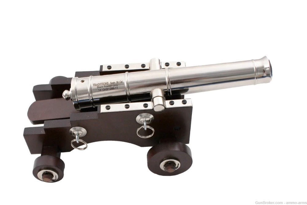 Traditions Mini Old Ironsides Cannon .50 Caliber 9" Nickel CN8041-img-1