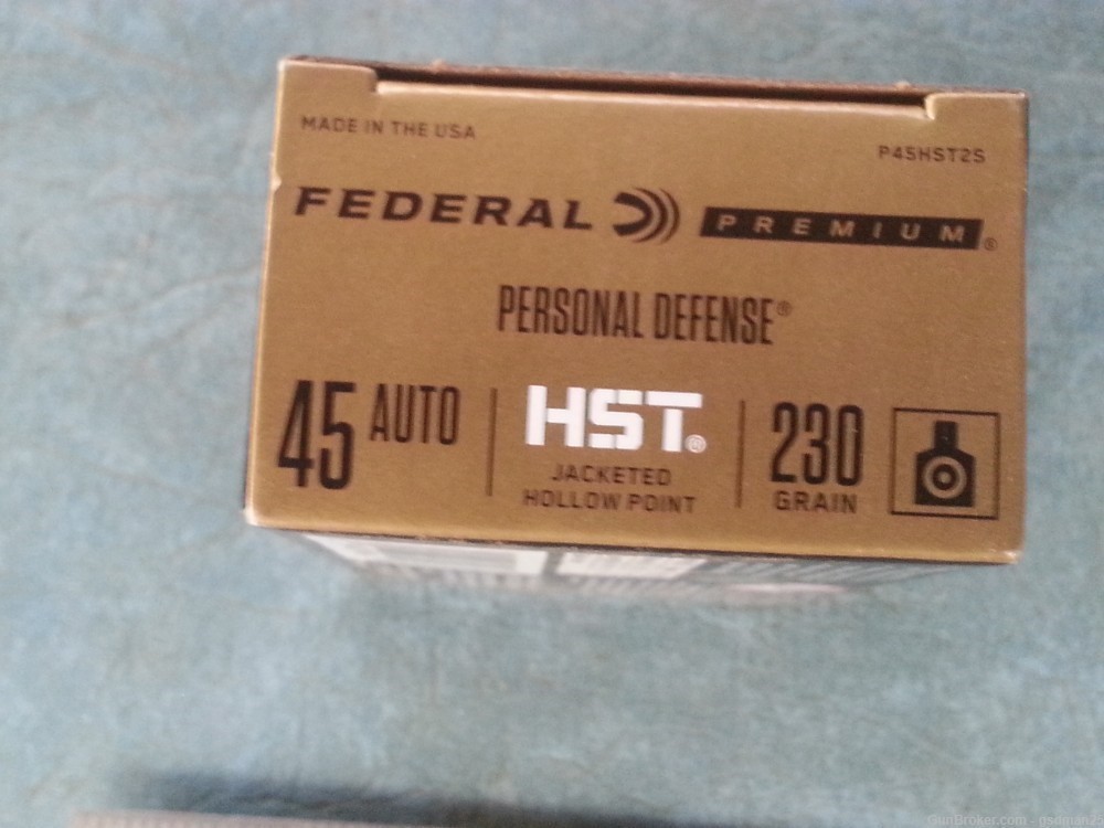 Federal Personal Defense 45 Auto Ammunition 230 Grains HST 20 Rounds.-img-0
