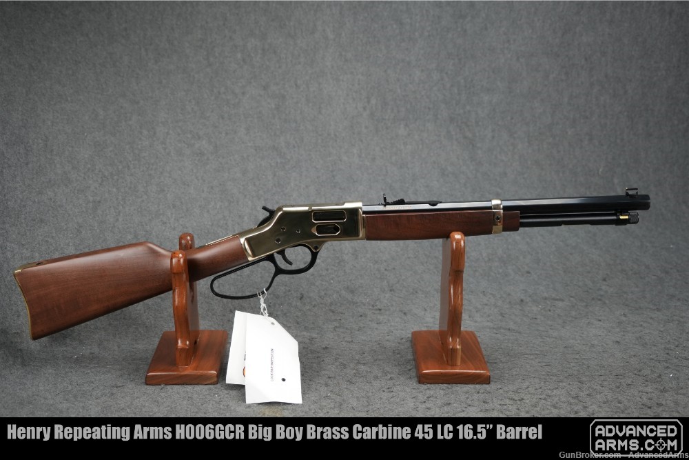 Henry Repeating Arms H006GCR Big Boy Brass Carbine 45 LC 16.5” Barrel-img-0