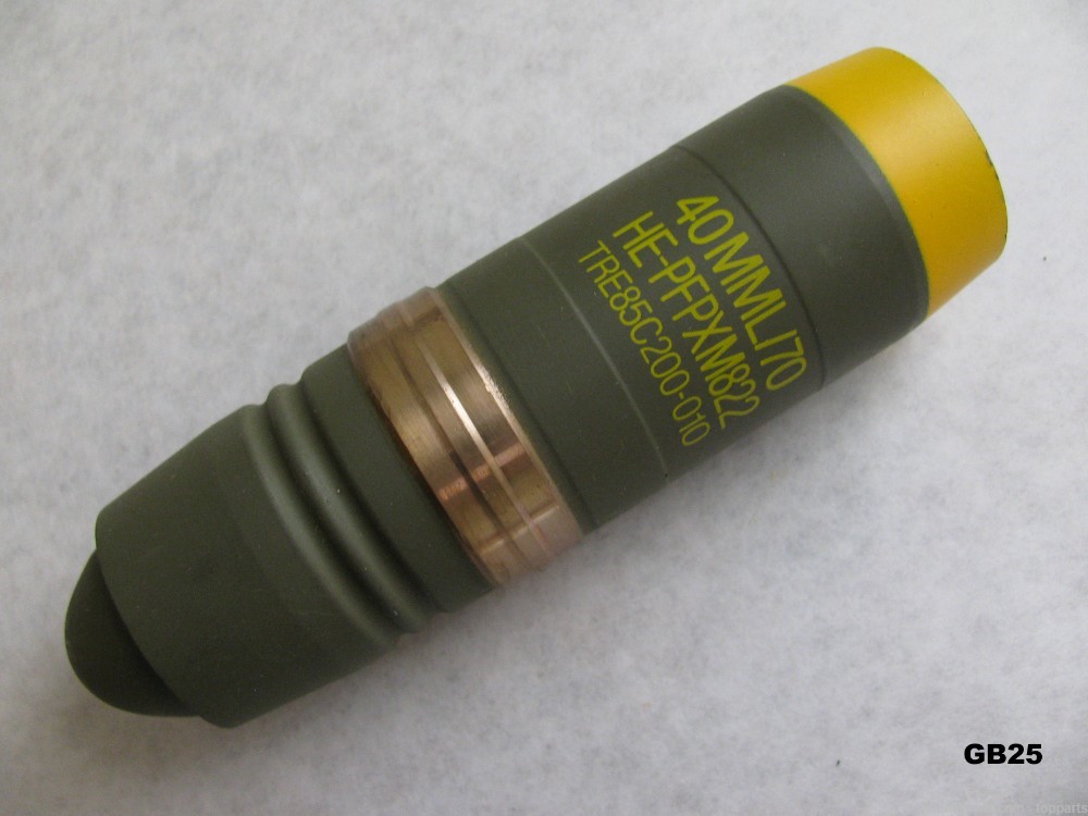 40mm Inert M-247 Sgt. York Anti Aircraft System Projectile, no fuse-img-0
