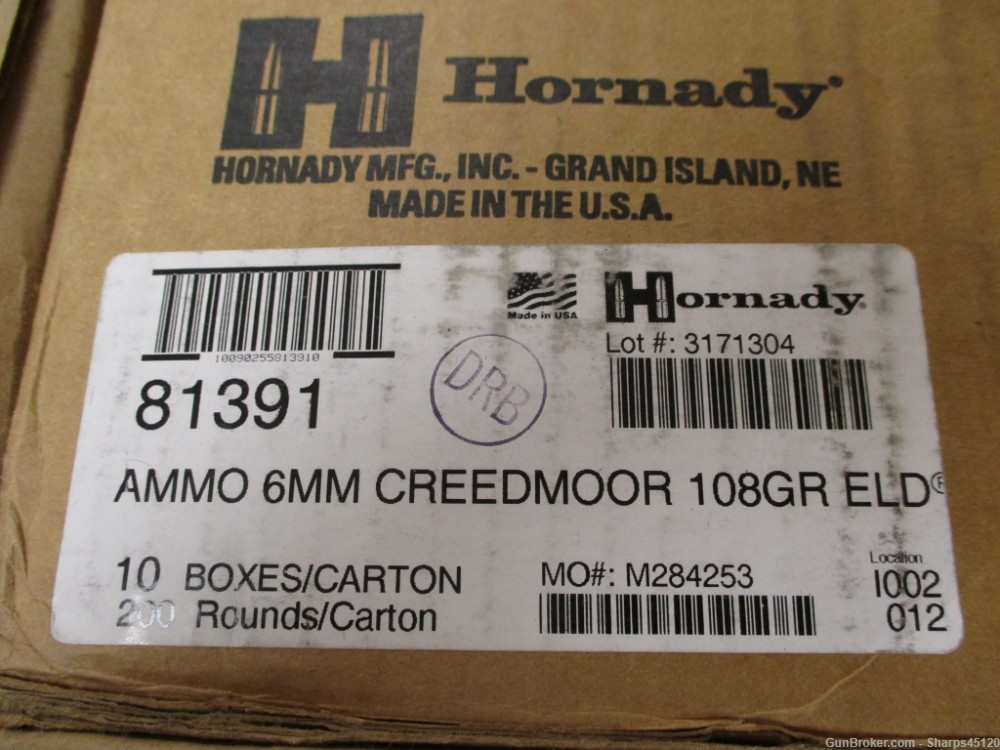 FULL CASE 200 rounds Hornady 6mm Creedmore 108 grain ELD MATCH ammo-img-0
