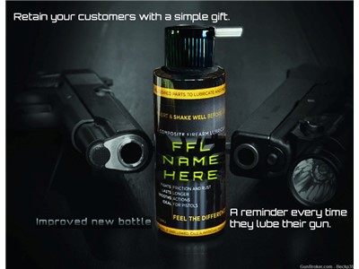 FFL Custom Labeled Gun Premium Weapons Lubricant - Oil and Grease in One.
