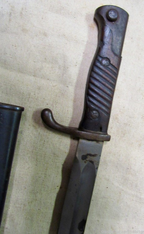 WWI Imperial German Simson & Co GEW98 Butcher Bayonet & Scabbard 1916-img-11