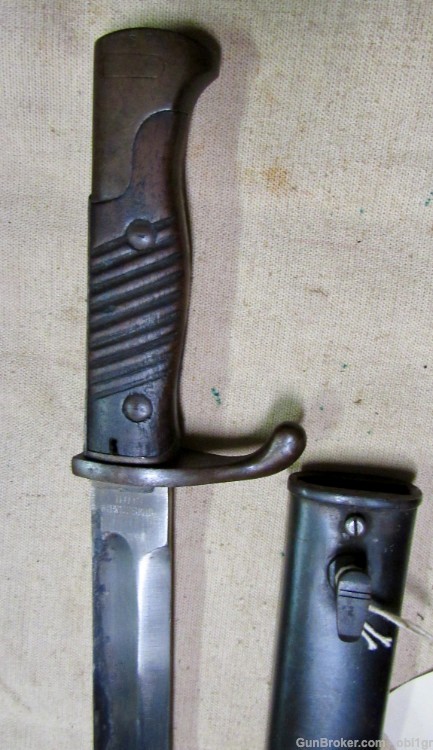 WWI Imperial German Simson & Co GEW98 Butcher Bayonet & Scabbard 1916-img-1