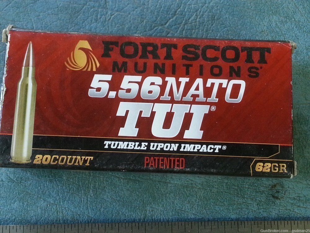 Fort Scott Munitions TUI 5.56 Nato 62 Gr Ammo 60 Rds Three Boxs-img-0