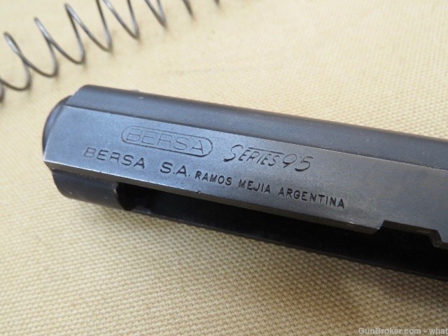 Bersa Model 95 .380 Pistol Slide & Recoil Spring-img-5